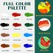 Acrylic Painting Set with 1 Packs / 10 PCS Nylon Hair Brushes 12 Color Tubes (12ml, 0.4 oz) 1 PCS Paint Plate and 4 PCS Canvas for Acrylic Painting Artist Professional Kits